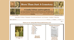 Desktop Screenshot of morethanjustacemetery.com